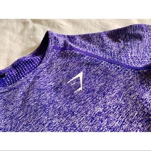 GYMSHARK vital seamless long-sleeve crop top in purple